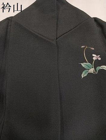 平和屋着物●訪問着　手描き　花蝶文　暈し染め　正絹　逸品　AAAZ0529ph