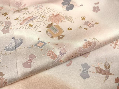 平和屋着物●創業460年・千總　訪問着　刺繍　花宝尽くし　暈し染め　正絹　逸品　AAAZ0537ph