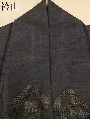 平和屋着物●結城紬 80亀甲 飛び亀甲柄 鹿丸文 正絹 逸品 AAAZ0550ph