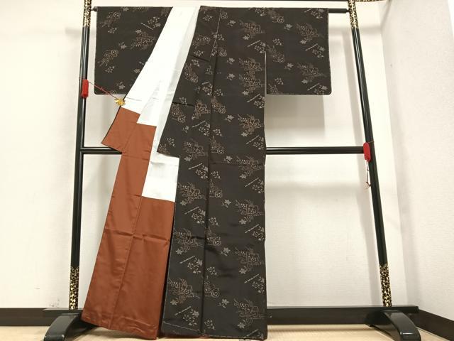 平和屋着物●上質な紬 吉祥玩具文 正絹 逸品 未使用 AAAZ0594ph