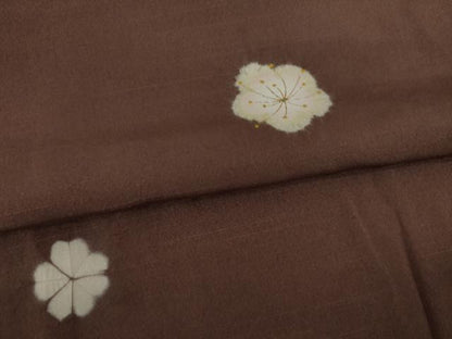 平和屋着物●上質な小紋 絞り 舞花文 金彩 正絹 逸品 未使用 AAAZ0609ck