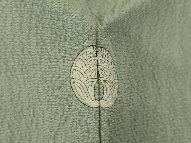 平和屋着物●上質な色無地　杢目地紋　利休鼠色　正絹　逸品　AAAZ0622ck
