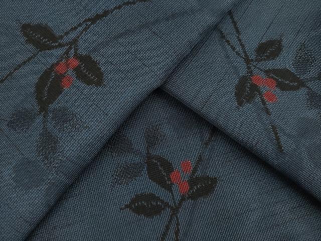 平和屋着物●上質な紬 南天文 正絹 逸品 AAAZ0627ck