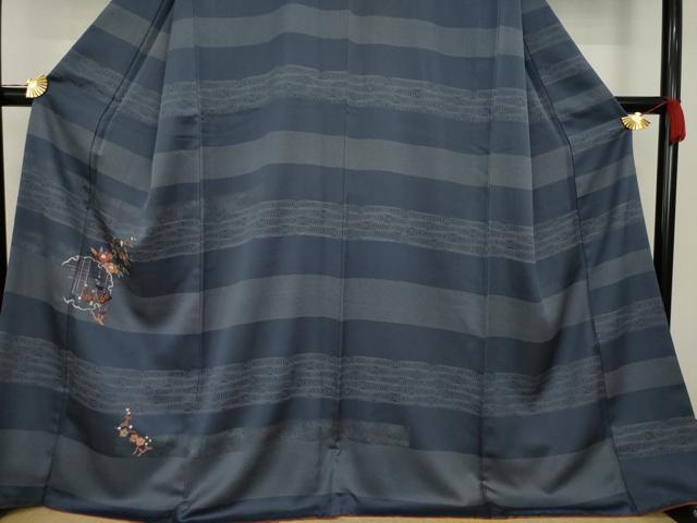 平和屋着物●訪問着　刺繍　雪輪花文　正絹　逸品　AAAZ0641ck