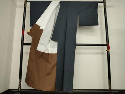平和屋着物●本場大島紬 一元絣 地紙文 正絹 逸品 AAAZ0652ck