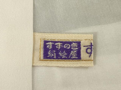 平和屋着物●結城紬　80亀甲　飛び亀甲柄　舞桜　すずのき絹絵屋　正絹　逸品　AAAZ0655ck