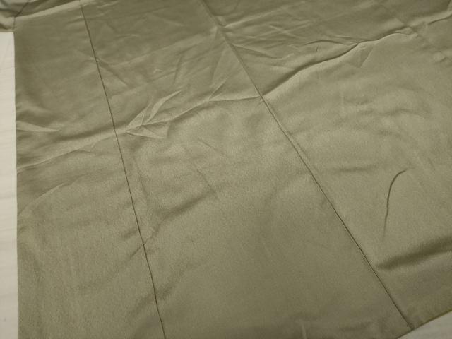 平和屋着物●お召 色無地 生壁色 正絹 逸品 AAAZ0661ck