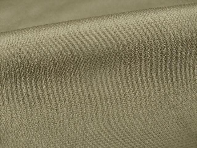 平和屋着物●お召 色無地 生壁色 正絹 逸品 AAAZ0661ck