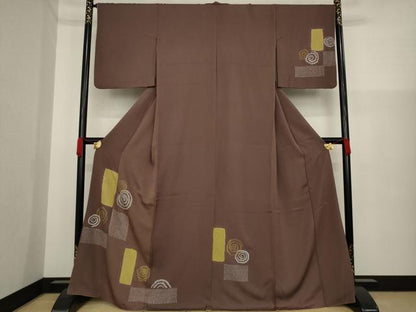 平和屋着物●ファッションデザイナー HIROKO KOSHINO コシノヒロコ 訪問着 絞り 渦巻文 正絹 逸品 AAAZ0670ck