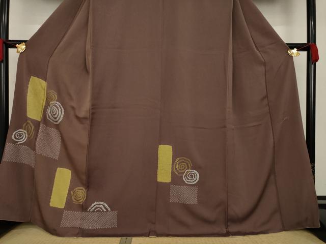 平和屋着物●ファッションデザイナー HIROKO KOSHINO コシノヒロコ 訪問着 絞り 渦巻文 正絹 逸品 AAAZ0670ck