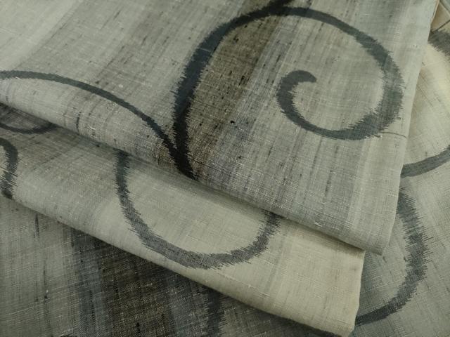 平和屋着物●上質な紬 唐草文 正絹 逸品 AAAZ0680ck