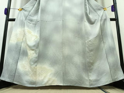 平和屋着物▽訪問着 単衣 総刺繍 蜀江花文 暈し染め 正絹 逸品 AAAZ0683jh