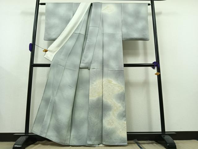 平和屋着物▽訪問着 単衣 総刺繍 蜀江花文 暈し染め 正絹 逸品 AAAZ0683jh