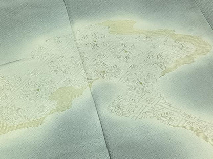 平和屋着物▽訪問着 単衣 総刺繍 蜀江花文 暈し染め 正絹 逸品 AAAZ0683jh