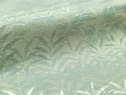 平和屋着物▽訪問着 単衣 紬地 草花文 正絹 逸品 AAAZ0693jh