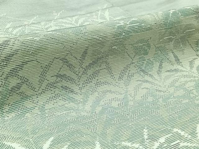 平和屋着物▽訪問着 単衣 紬地 草花文 正絹 逸品 AAAZ0693jh