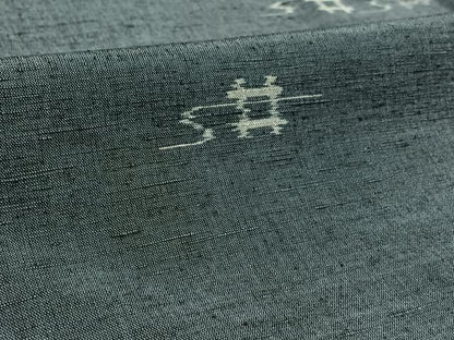 平和屋着物▽上質な紬　単衣　流水文　正絹　逸品　AAAZ0695jh