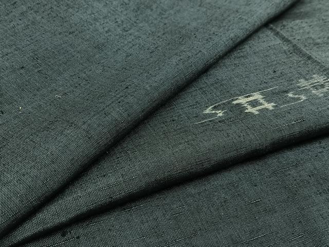 平和屋着物▽上質な紬　単衣　流水文　正絹　逸品　AAAZ0695jh