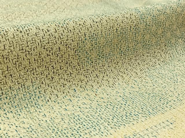 平和屋着物▽本塩沢 単衣 霞文 正絹 逸品 AAAZ0696jh