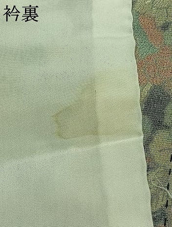 平和屋着物▽上質な小紋 単衣 更紗花鳥文 黒地 鬼しぼ縮緬 正絹 逸品 AAAZ0700jh