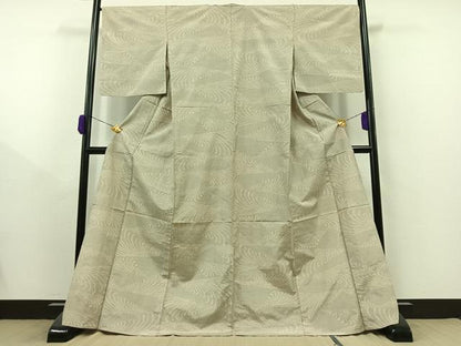 平和屋着物▽上質な紬 単衣 乱菊 正絹 逸品 AAAZ0702jh