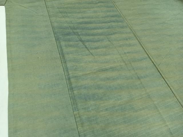平和屋着物▽上質な紬　単衣　霞文　正絹　逸品　AAAZ0708jh
