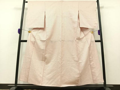 平和屋着物▽上質な紬　単衣　十字絣文様　正絹　逸品　AAAZ0715jh