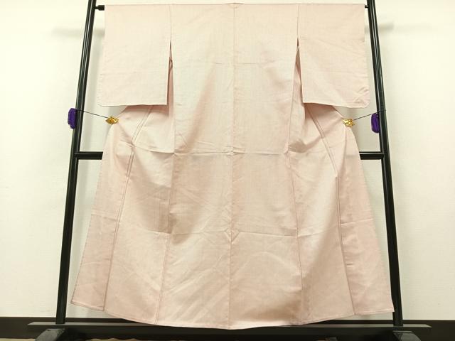 平和屋着物▽上質な紬　単衣　十字絣文様　正絹　逸品　AAAZ0715jh
