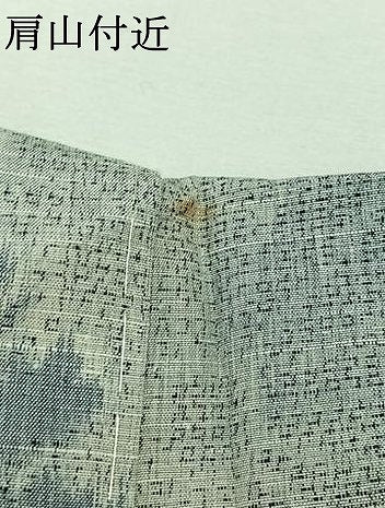 平和屋着物▽小千谷紬　単衣　舞花文　正絹　逸品　未使用　AAAZ0717jh