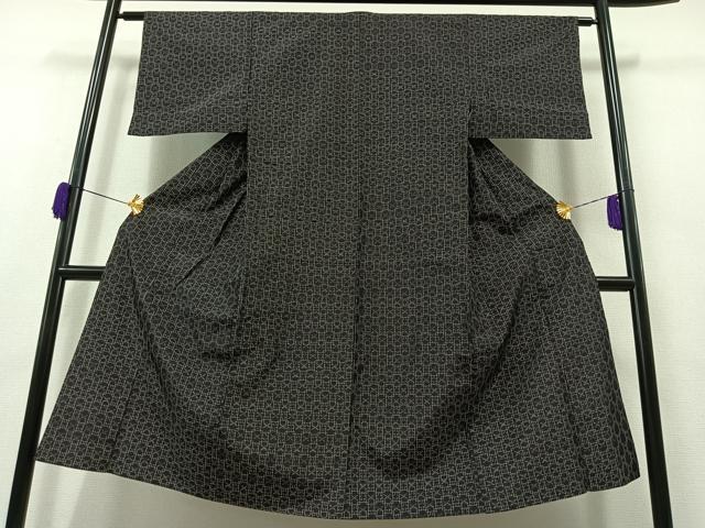平和屋着物▽男性 本場琉球絣 単衣 正絹 逸品 AAAZ0719jh