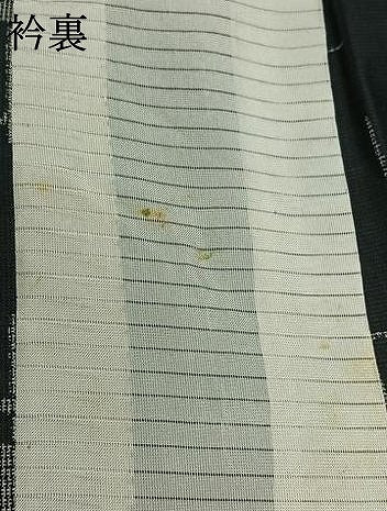 平和屋着物▽上質な紬 単衣 琉球絣文様 黒地 正絹 逸品 AAAZ0720jh