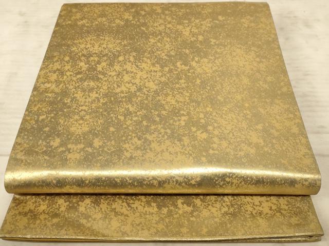 平和屋着物◎全通柄袋帯　霞文　金彩　正絹　逸品　AAAZ0750dt