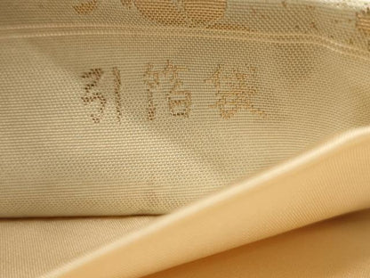 平和屋着物◎六通柄袋帯　唐織　清雅飛蝶　引箔袋　金銀糸　正絹　逸品　AAAZ0823dt