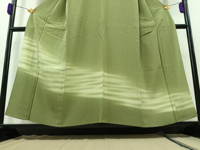 平和屋着物▽訪問着 単衣 鮫小紋柄 霞文 暈し染め 正絹 逸品 AAAZ0961jh