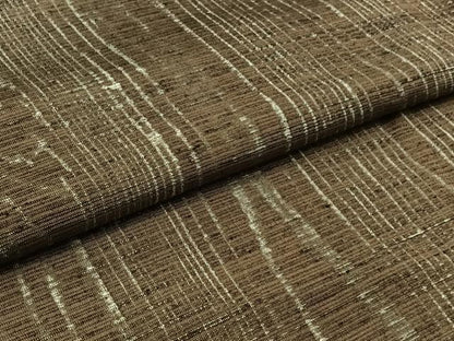 平和屋着物▽上質な紬　単衣　杢目文様　正絹　逸品　AAAZ0969jh