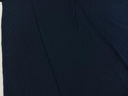 平和屋着物▽上質な色無地 単衣 立涌文 鉄紺色 正絹 逸品 AAAZ0975jh