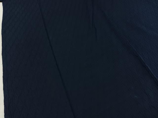 平和屋着物▽上質な色無地 単衣 立涌文 鉄紺色 正絹 逸品 AAAZ0975jh