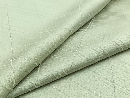平和屋着物▽上質な色無地 単衣 斜縞地紋 千草鼠色 正絹 逸品 AAAZ0976jh