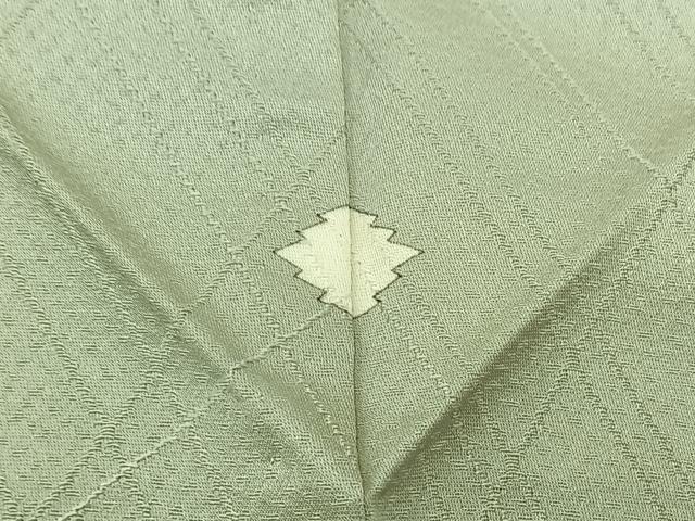 平和屋着物▽上質な色無地 単衣 斜縞地紋 千草鼠色 正絹 逸品 AAAZ0976jh
