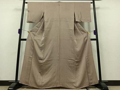 平和屋着物▽上質な小紋 単衣 霞文 正絹 逸品 AAAZ0982jh