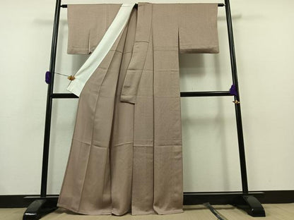 平和屋着物▽上質な小紋 単衣 霞文 正絹 逸品 AAAZ0982jh