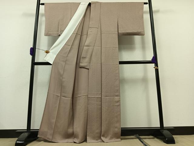 平和屋着物▽上質な小紋 単衣 霞文 正絹 逸品 AAAZ0982jh