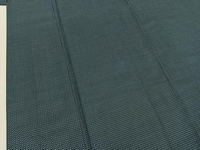 平和屋着物▽男性 紬 単衣 アンサンブル 幾何学文様 正絹 逸品 未使用 AAAZ0985jh