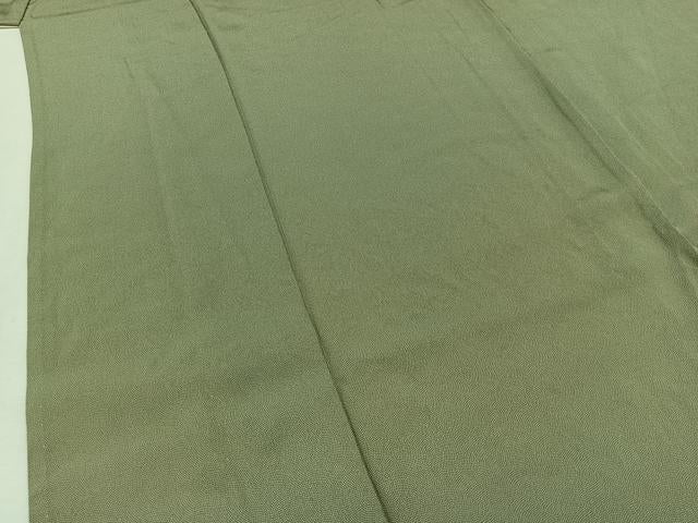 平和屋着物▽江戸小紋 単衣 鮫小紋柄 柳鼠色 正絹 逸品 AAAZ0986jh