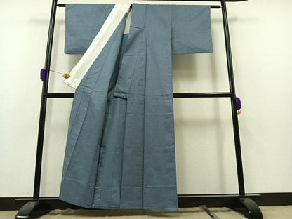 平和屋着物▽上質な紬 単衣 蚊絣 正絹 逸品 AAAZ0987jh