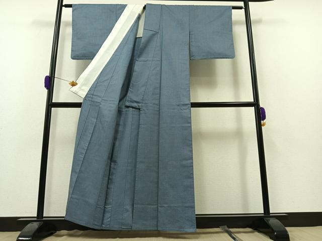 平和屋着物▽上質な紬 単衣 蚊絣 正絹 逸品 AAAZ0987jh