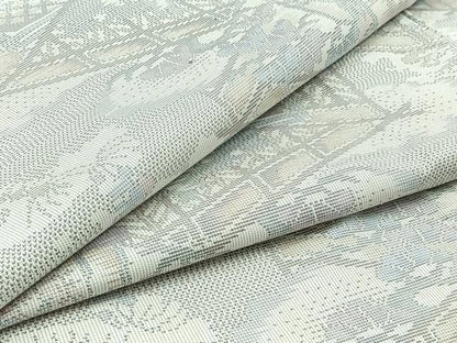 平和屋着物▽本場大島紬　白大島　単衣　風景文　正絹　逸品　AAAZ0989jh