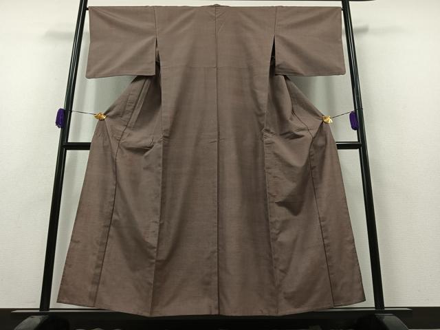 平和屋着物▽上質な紬 単衣 幾何学文様 正絹 逸品 AAAZ0993jh