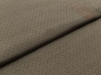 平和屋着物▽上質な紬 単衣 幾何学文様 正絹 逸品 AAAZ0993jh