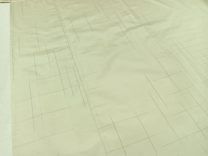 平和屋着物▽本場大島紬 白大島 単衣 幾何学文様 正絹 逸品 未使用 AAAZ0995jh
